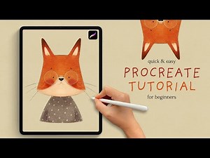 How to Draw in Procreate | Step by Step Drawing Process | Watercolor Fox | iPad Art