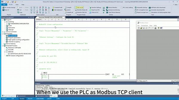 WECON LX5V Training Video: 15 Modbus TCP Communication
