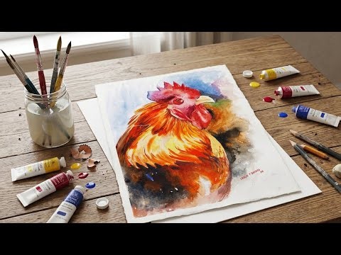 Step by Step Rooster Painting Tutorial