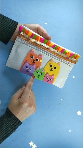 صنع مقلمه كيوووت 🐱بورق الفوم 💁Diy back to school supplies #fyp #viralvideo#handmade #diy #craft