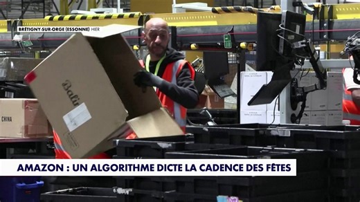Dans un entrepôt robotisé d'Amazon, l'algorithme dicte la cadence des fêtes