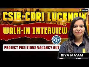 CSIR CDRI Lucknow Project Positions Vacancy 2026 🔥 | Direct Interview | CSIR CDRI Recruitment 2026