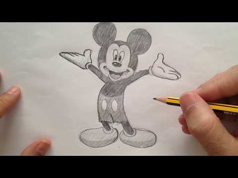 How to draw Mickey Mouse