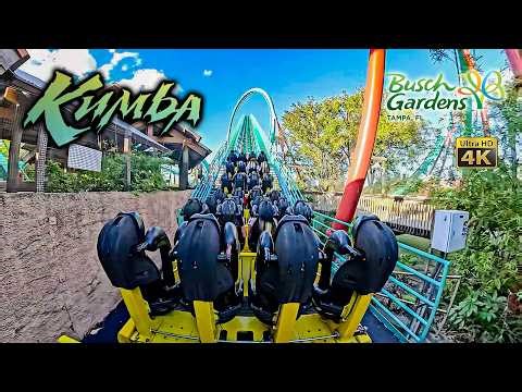 Kumba Roller Coaster On Ride Back Seat 4K POV Busch Gardens Tampa 2025 10 16