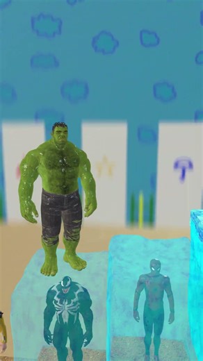 Ice to Fire Evolution! NumberBlocks OC One & Marvel! #hulk #funny #shorts
