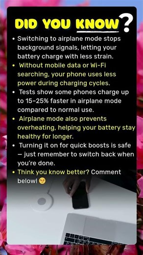 Why Airplane Mode Makes Your Phone Charge Faster