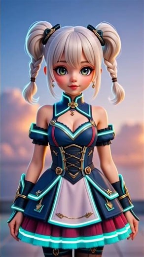 Platinum Ponytail Cartoon Dance Loop