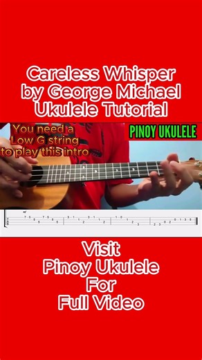 Careless Whisper by George Michael Ukulele Tutorial (short) ‪@pinoyukulele2023‬