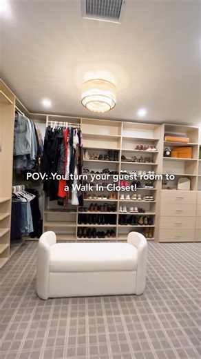 Closet World | Custom Closets & More | Organize Your Home! on Instagram: "POV: You turn your guest room into a walk in closet!"