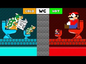 Toilet Prank: Team Mario and Team Bowser Hot vs Cold Challenge Toilet | Game Animation