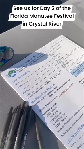 See us today for Day 2 of the Florida Manatee Festival in Crystal River! We have booths downtown and at 3 Sisters Springs! | Save the Manatee Club