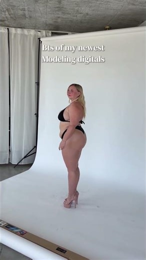 Modeling digitals plus size model Miami swim week