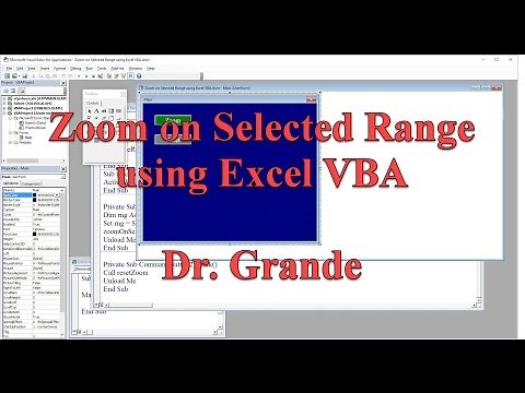 Zoom on a Selected Range and Reset to Original Zoom Level using Excel VBA