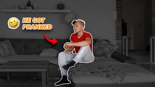 A funny reaction to a prank