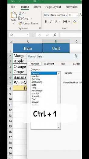 Excel Counting Unit that has text KG | Excel tips