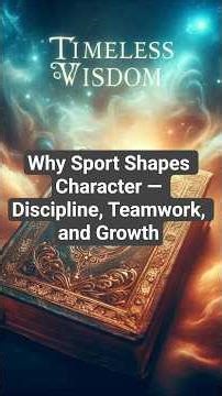 Why Sport Shapes Character — Discipline, Teamwork, and Growth なぜスポーツは人をつくるのか― 規律・協調・成長 ―