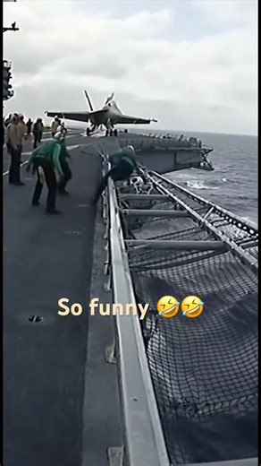 Man Overboard! 😱 Crew Falls off Carrier Deck #Fail #Funny #navy
