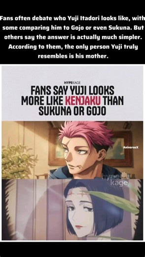 Yuji’s resemblance isn’t what fans expected. 👀 #yujiitadori #kenjaku #jujutsukaisen