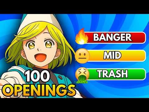 🎵 RATE THE ANIME OPENINGS (100 BANGER Openings)🔥Anime Quiz
