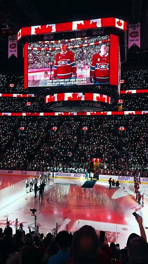 Le Centre Bell s’illumine d’espoir pour vaincre le cancer💫💜 - The Bell Centre lights up with hope to fight cancer💫💜 #HockeyFightsCancer #centrebell #nhl #canadiensmtl
