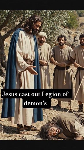Jesus cast out Legion of demon's।Mark 5:13 #christianshorts #jesuschrist#