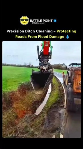 Precision Ditch Cleaning | Protecting Roads From Flood Damage 💧🚧