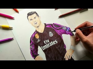 Cristiano Ronaldo Pen Drawing - Real Madrid