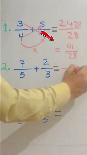 Adding Fractions with Unlike Denominators #mathstricks #fractions