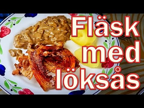 Stekt fläsk med löksås