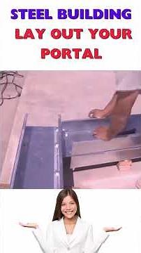 steel building 💪 lay out your portal #construction #barndominium #steelhouse #diyproject #diycabin