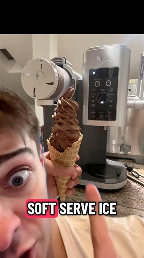 The new ninja creami lets you make soft serve ice cream from one ingredient😳 #ninjacreami
