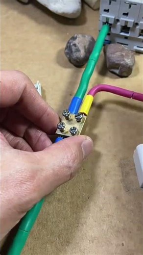 Fast and clean T-type connector setup for safe electrical joints #electrical #wiring #DIYtools