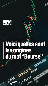 Voici quelles sont les origines du mot “#bourse” 💰 Contrairement à la croyance populaire, le mot "bourse" ne tire pas son origine des sacs de monnaie. Les places de marché qui ont émergé en Europe entre le XIVe et le XVIIe siècle tirent leur nom d’un lieu en Belgique. On vous explique. 🎙️ Emmanuelle Depiot | BFM Business