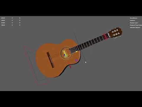 Classic Guitar Prop Maya Rig Demo
