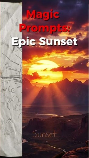 From Sketch to Epic Sunset 🌅 | AI Image Transformation