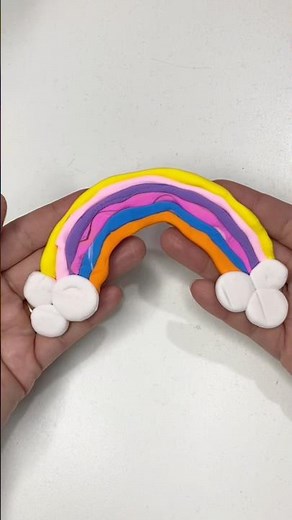 Rainbow Polymer Clay SO Satisfying 🌈✨ | Mini DIY You’ll Want to Repeat! #clayart #shortvideo