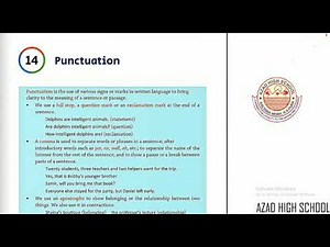 Class 5 || Punctuation || Chapter 14 || Everyday English Grammar