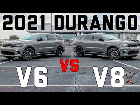 2021 Dodge Durango R/T BlackTop V8 HEMI vs 2021 Dodge Durango G/T BlackTop V6 - New UCONNECT SCREEN