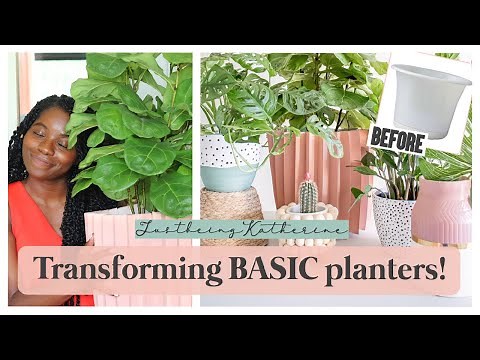 5 DIY Ideas to Transform BASIC (Plastic + Ceramic) Plant Pots| CUTE and Affordable Planters
