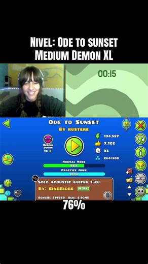 Geometry Dash: Ode to Sunset - Medium Demon XL Walkthrough