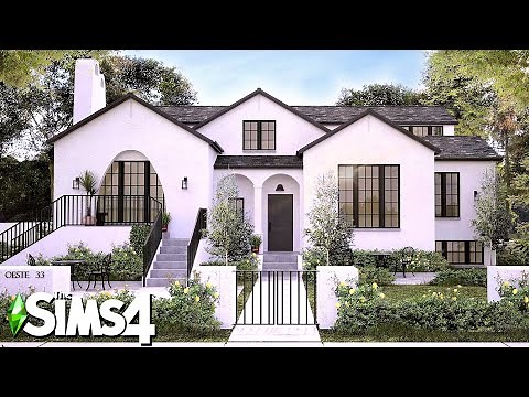 Modern Spanish Colonial Family Home ~ Curb Appeal Recreation: Sims 4 Speed Build (No CC)