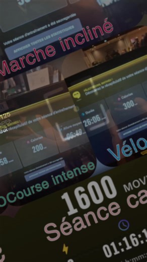 séance cardio intense de 1000 Calories Marche incliné: 15 pentes, 5 vitesses (500 Calories ) course: 9 kilomètres par heure, 4 pentes (200 Calories) Vélo : niveau 11 (300 calories) #sport #cardio#tiboinshape #motivacion