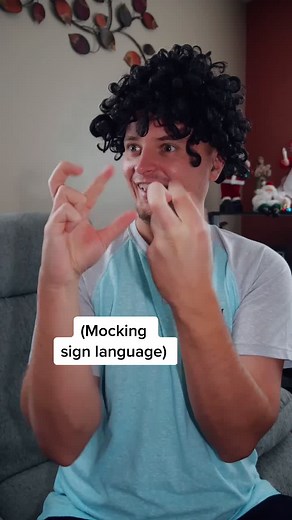 Responding to those who mock sign language is on the naughty list. #deaf #asl #americansignlanguage #signlanguage #deafcomedy