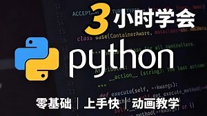 3小时超快速入门Python | 动画教学【2025新版】【自学Python教程】【零基础Python】【计算机二级Python】【Python期末速成】