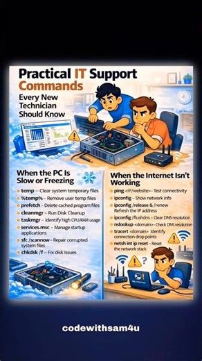 System freeze? Internet gone?Command line hai solution 🔧💻 #TechTips#ITSupport#ComputerTips#TechLife