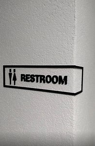 Modern Restroom Sign, Restroom Sign, Acrylic Wc Sign, Gender Door Sign, Men Women Wc Sign, Bathroom Wall Decor, Bathroom Sign, Office Sign - Etsy