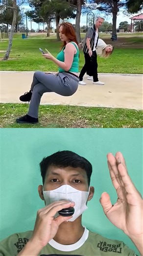 THIS WOMAN IS SITTING WITHOUT A CHAIR ‼️#trollface #trend