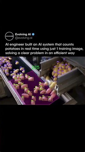Ai counts potatoes in a incredible speed #ai #potato #youtubeshorts