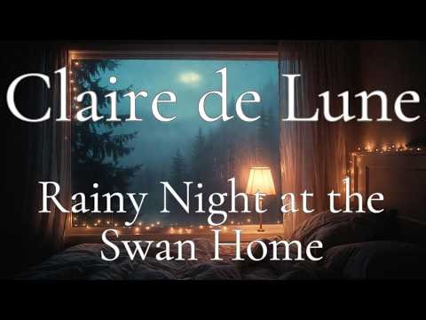 🌧️ Clair de Lune — Rainy Night in Bella’s Bedroom 🌙 Thunderstorm Ambience | 1 Hour