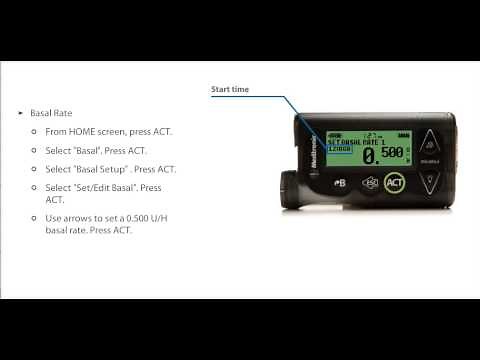 How to Program a Single Basal Rate with the MiniMed 530G Insulin Pump